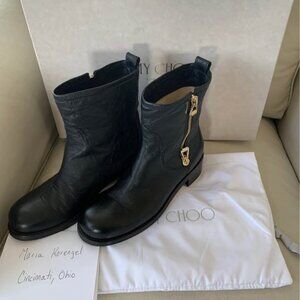 Authentic Jimmy Choo Dondo boots - black size 38.5 (8 1/2)